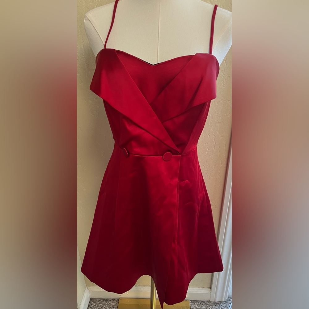 Zara Red Satin Dress